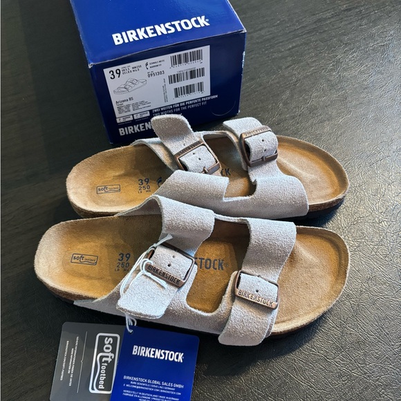 Birkenstock Arizona, suede, soft footbed EU 39 narrow. US 8 narrow.  New - Picture 5 of 7